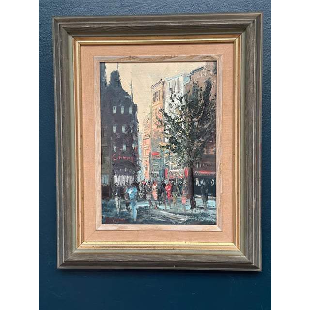 Swedish Artist, Cityscape, 1960s, Oil on Panel, Framed For Sale - Image 9 of 12