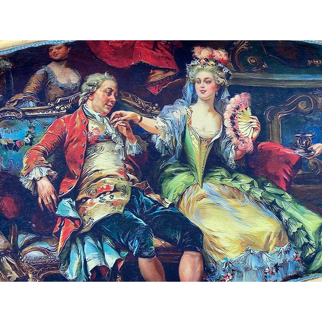 Blue 1970s French Louis XVI Blue Velvet Gilt Beechwood Corbeille Settee For Sale - Image 8 of 15