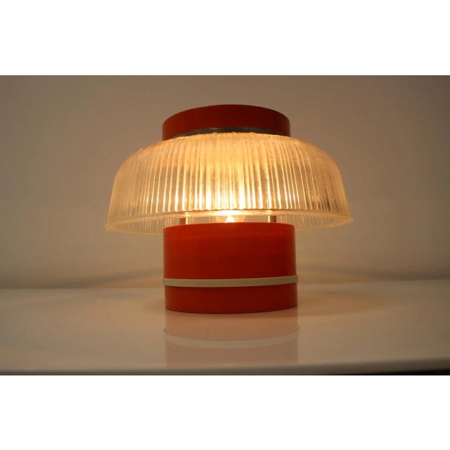 Orange Mid-Century Table Lamp from Napako For Sale - Image 8 of 9