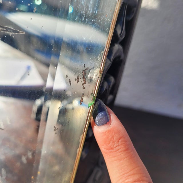 Japanese-Style Mirror in Carved Wood, 19th Century For Sale - Image 10 of 18