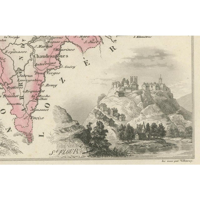 Map of Cantal France with Aurillac, 1800s For Sale - Image 6 of 10