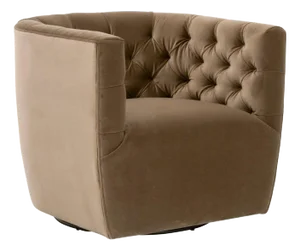 Essentials for Living Marcel Cotton Swivel Club Chair