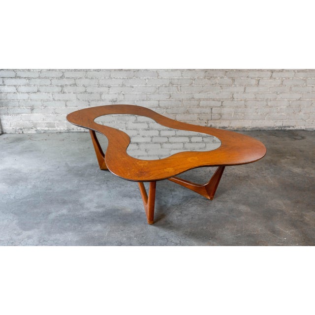 Mid Century Erno Fabry Biomorphic Walnut Coffee Table, C. 1950s For Sale - Image 12 of 18