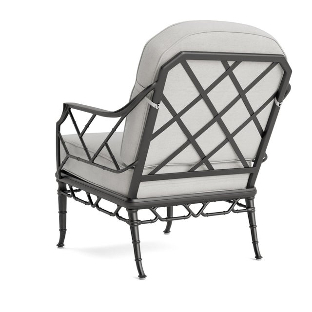 Not Yet Made - Made To Order Brown Jordan Calcutta Lounge Chair, Textured Pewter frame with Fusion Dove fabric For Sale - Image 5 of 11