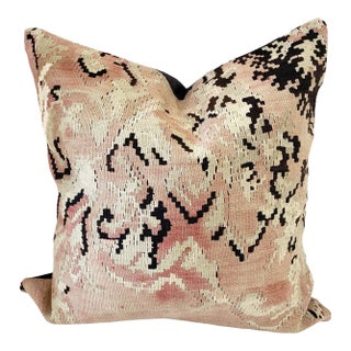 Custom Made Antique Turkish Tribal Kilim Pillow Cover 24" by 24" For Sale