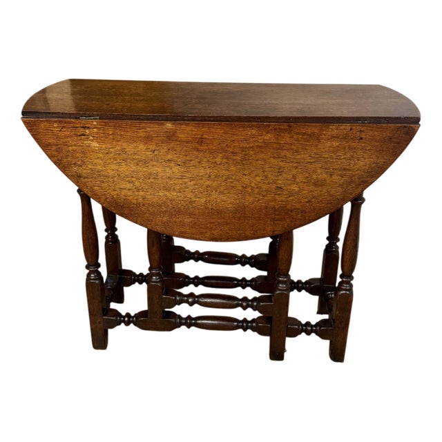 Antique Oak Drop Leaf Gateleg Table, 1900 For Sale