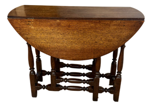 Antique Oak Drop Leaf Gateleg Table, 1900