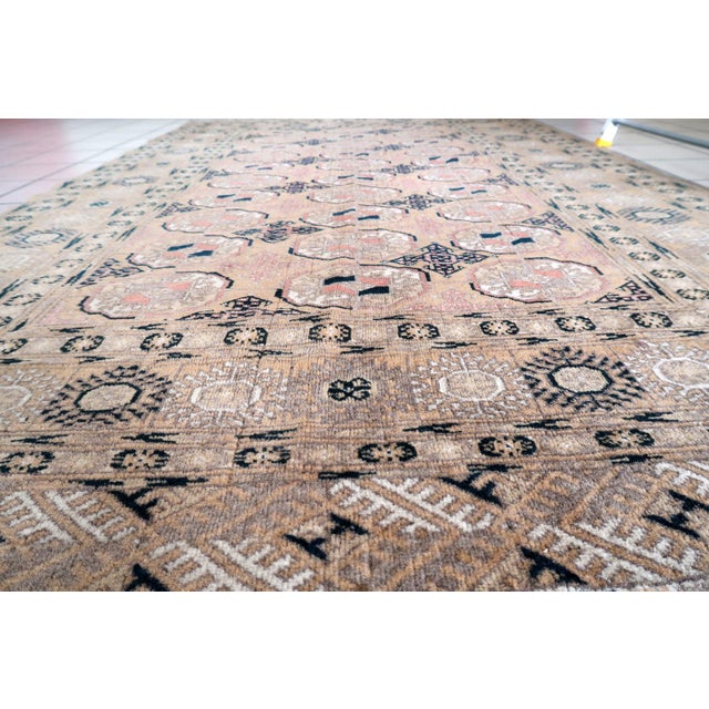 Handmade Vintage Afghan Baluch Rug – 4.1' x 6.5' (126 x 199 cm) – 1960s Authentic Wool Carpet Exquisite Vintage Afghan...