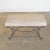 Metal Panoplie Iron Loop Bench, Linen Check For Sale - Image 7 of 10