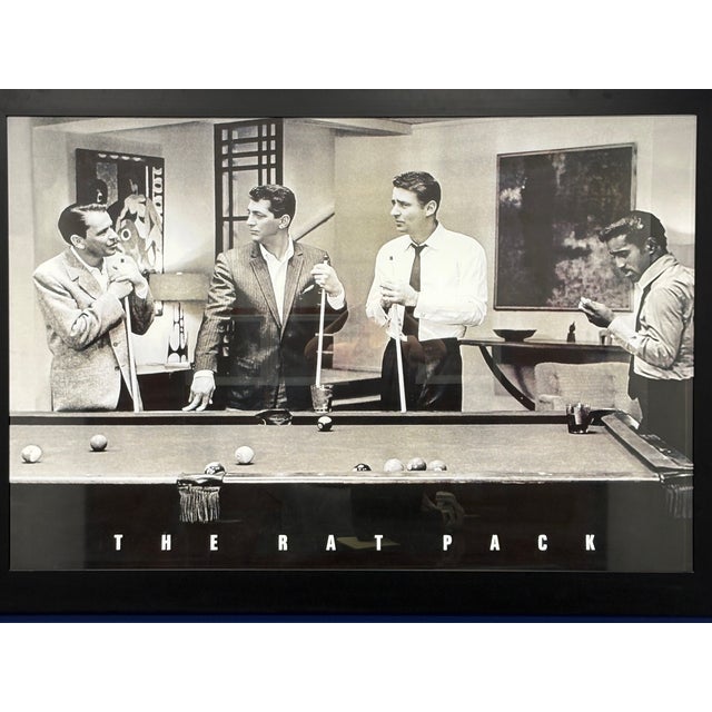A high-quality art print of the iconic pool photo of The Rat Pack featuring Frank Sinatra, Dean Martin, Peter Lawford, and...