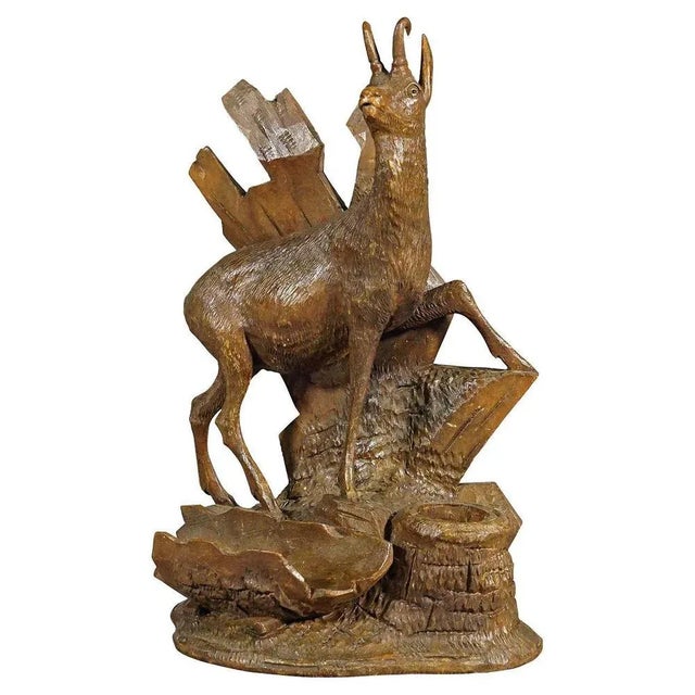 Swiss Carved Wood Chamois Brienz, 1890s For Sale - Image 9 of 9