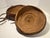 Brown Antique Ethiopian Agelgil Woven Rattan & Leather Covered Basket 10" Diameter For Sale - Image 8 of 11