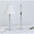 Modern French Vintage Pair of Glass Table Lamps with New Shades For Sale - Image 3 of 6