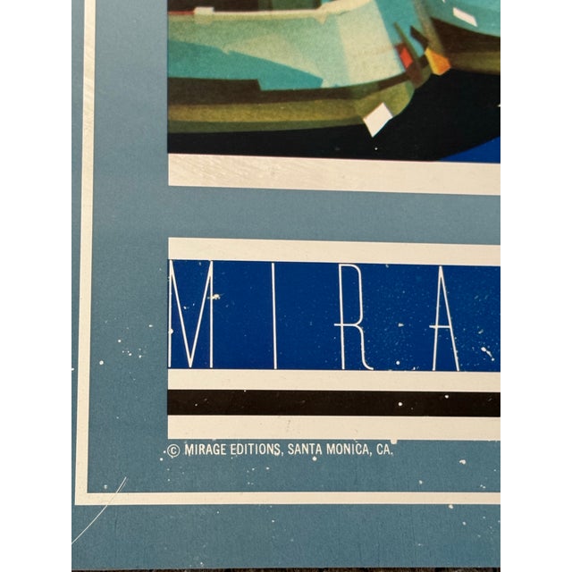 Vintage Classic Reflections, Mercedes Benz Lithograph on Mirrored Mylar For Sale In Seattle - Image 6 of 12