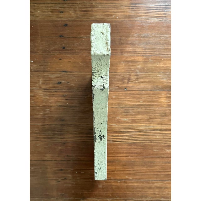 Antique White Distressed Wood Swan Head Corbel / Architectural Fragment #3 For Sale - Image 4 of 5