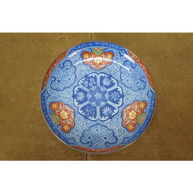 Late 20th Century Japanese Imari Floral Porcelain Charger Plates Dishes Plaques 11" - Set of 7 For Sale - Image 10 of 18
