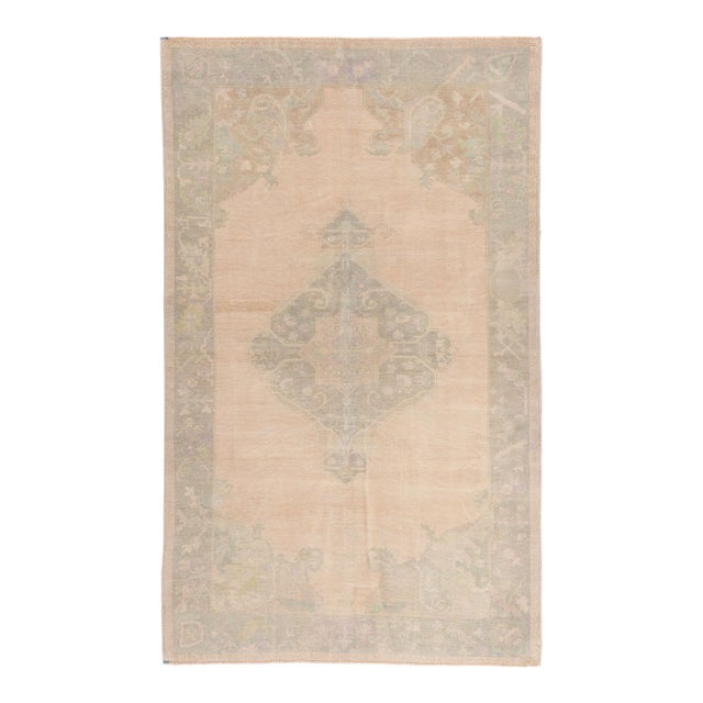 Vintage Turkish Oushak Rug, 05'08 X 09'03 For Sale