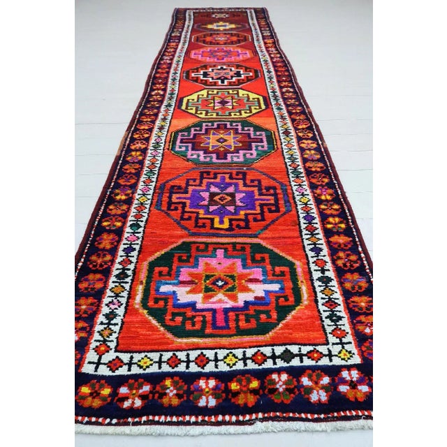 Early 20th Century Turkish Runner-2′10″ × 11′7″ For Sale - Image 12 of 13