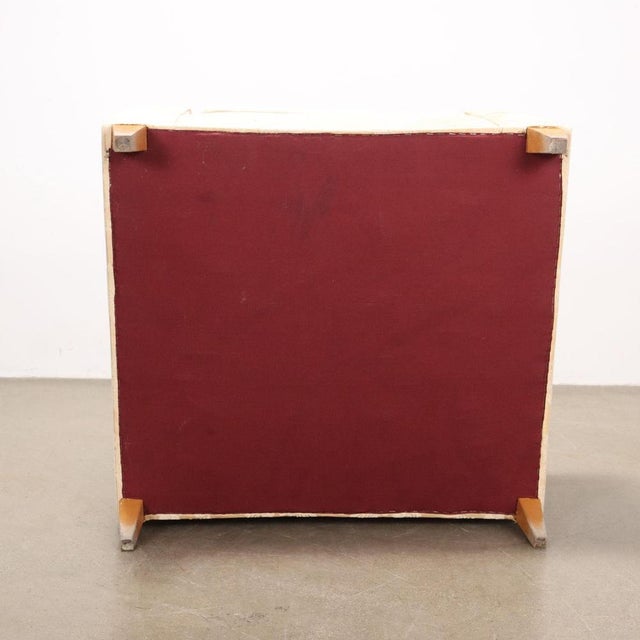 Set of Vintage White Armchairs, 1950s For Sale - Image 9 of 10