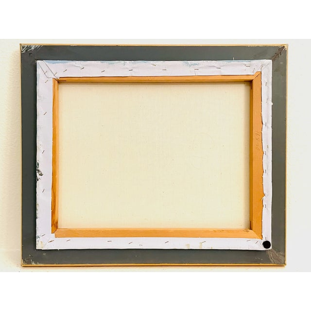 Late 20th Century X Rabous Village Scene River and Fishermans Oil on Canvas For Sale - Image 4 of 5