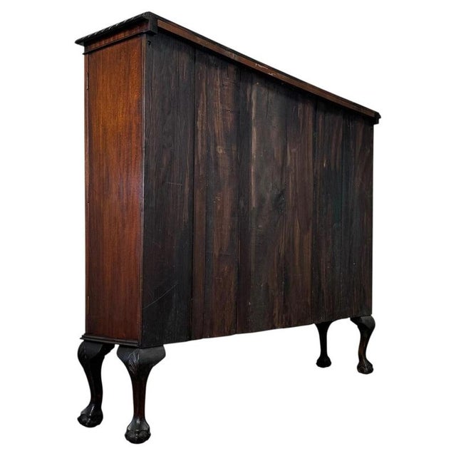Antique Early 20th Century Mahogany Display Cabinet For Sale - Image 4 of 12