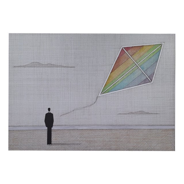 Joanna Wiszniewska Domańska, Landscape with a Kite, 2020, Etching & Paper For Sale