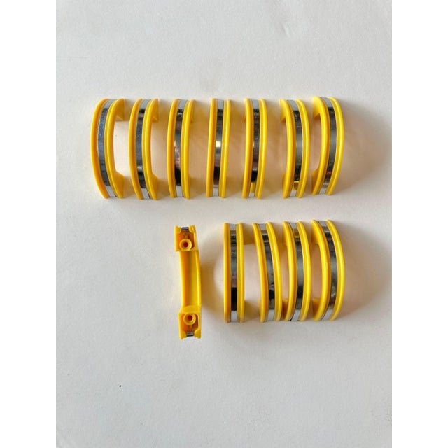 Yellow Phonic Resin Drawer/Door Pull With Aluminum Accent, Set of 23 For Sale - Image 4 of 6