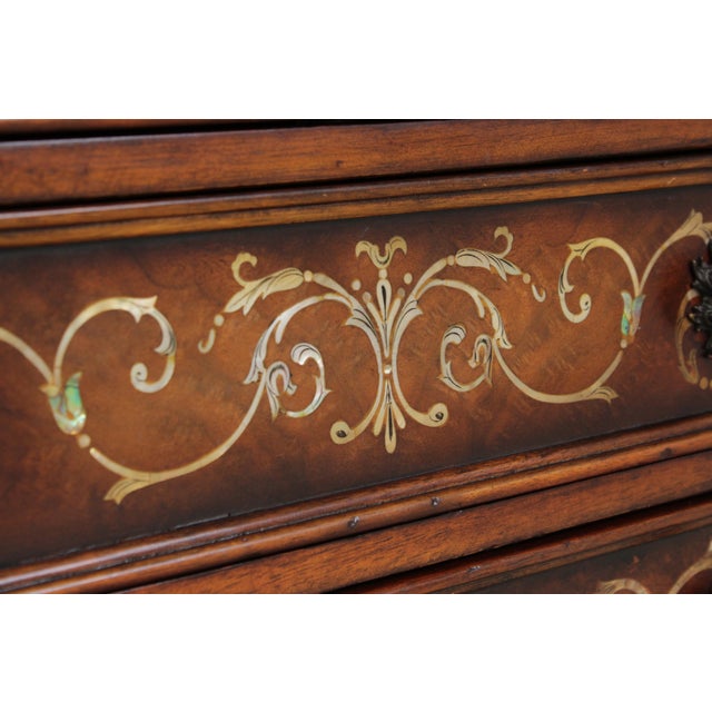 Theodore Alexander Marquetry Inlaid Chest Semainier For Sale - Image 11 of 16