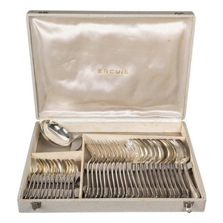 Cutlery Service in Silver Plating from Ercuis, Set of 49 For Sale