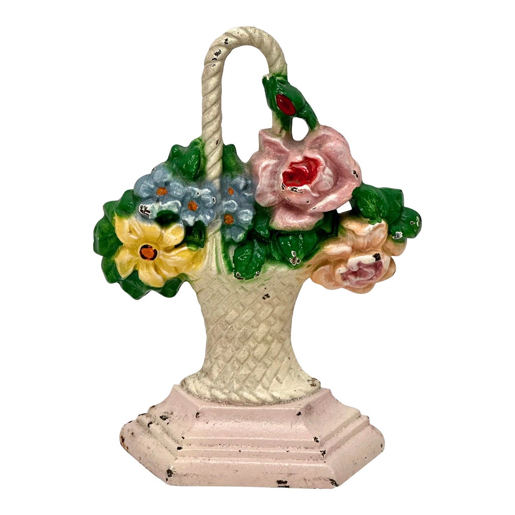 Hard to Find Vintage 1930s Hubley Model #152 Basket of Flowers