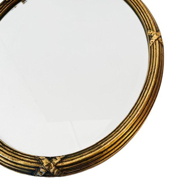 Mid-Century Hollywood Regency Oval Baroque Mirror with Leaf Decoration, 1960s For Sale - Image 5 of 9