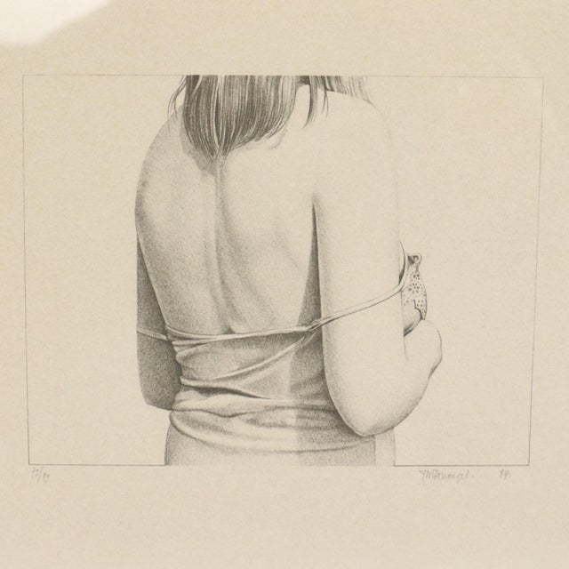 Roger Wittevrongel, Portrait of a Woman Numbered 79/99, 1984, Lithograph, Framed For Sale - Image 4 of 14