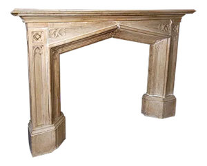 Mantel Antique Marble Gothic Revival Style