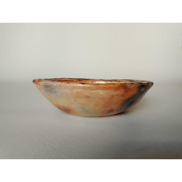 Antique Berber Terracotta Bowl with Geometric Motifs, 1890s For Sale - Image 3 of 9