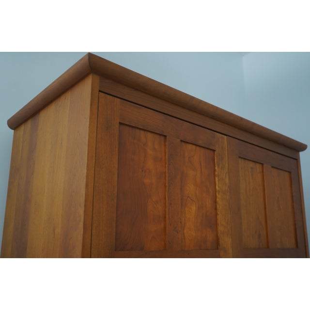 Stickley Cherry Armoire Tv Cabinet For Sale - Image 12 of 17