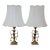 Mid 20th Century Italian Mid Century Hollywood Regency Florentine Gilt Tole Drop Crystal Lamps For Sale