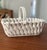 Mid-Century Vintage Italian Woven Ceramic Handled Basket For Sale - Image 4 of 9