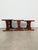Set of 3 authentic vintage mid century modern teak nesting tables. Copper top tables by G Plan. Maker's label on bottom....