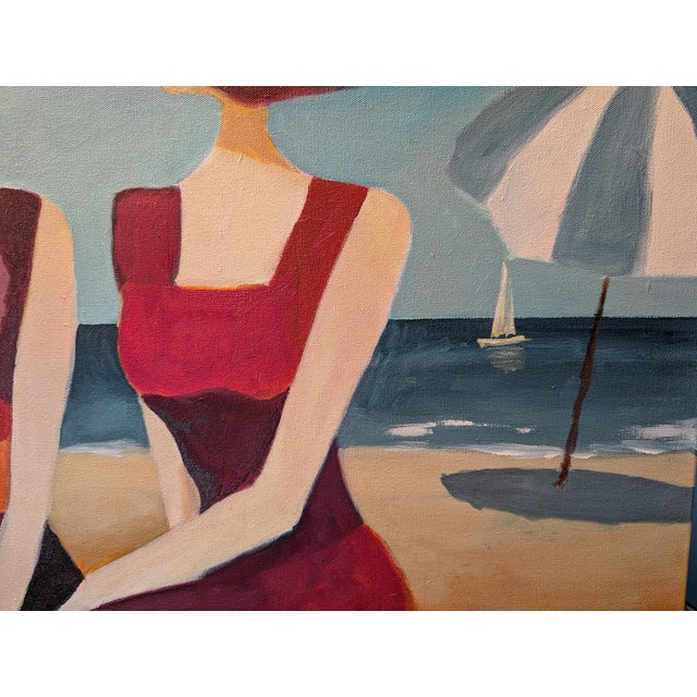 Mother and Daughters? The middle woman is making a heart symbol with her hands.