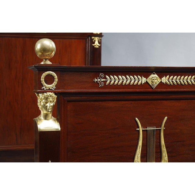 Empire Mahogany and Gilded Bronzes Bed, 1810s For Sale - Image 14 of 15