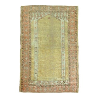 19th Century Zabihi Collection Gold Angora Oushak Rug - 4' x 5'9" For Sale