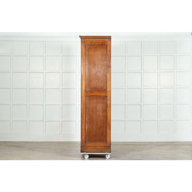 Brown English Oak Glazed Haberdashery Cabinet, 1900s For Sale - Image 8 of 18