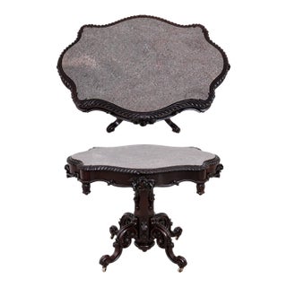 Antique American Victorian Walnut Parlor Table For Sale