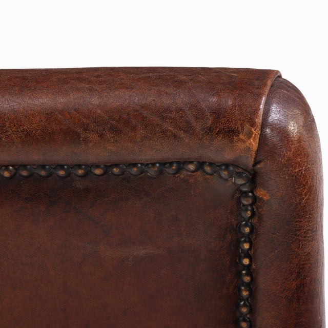 A Dutch Classic Leather Club Chair, C. 1960. For Sale In Philadelphia - Image 6 of 9