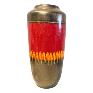 Vintage Fat Lava Floor Vase from Scheurich, 1970s For Sale