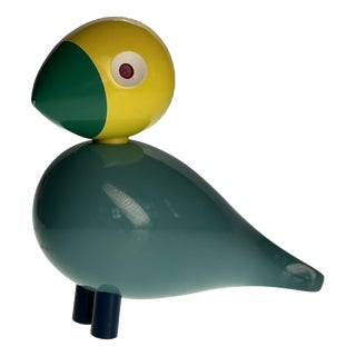 Danish Songbird Figurine in Painted Wood by Kay Bojesen For Sale