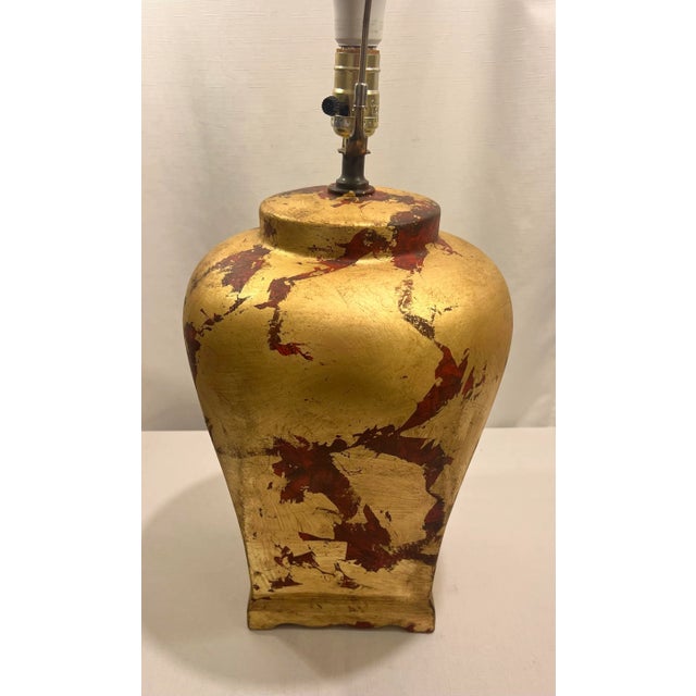 Tony Duquette Vintage Tony Duquette Style Newly Painted Red Ginger Jar Lamp by Turtle and Crane – Bespoke Chinoiserie Homage For Sale - Image 4 of 12
