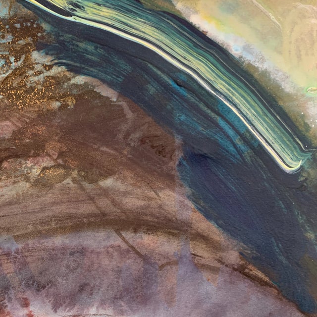 Contemporary Contemporary Expressionist Portrait Mixed-Media Painting on Paper by Phil Saxon For Sale - Image 3 of 8