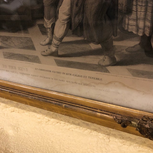 Early 19th Century Royal Collection Trust Engraving of Elymas the Sorcerer Struck with Blindness, Framed For Sale - Image 6 of 9