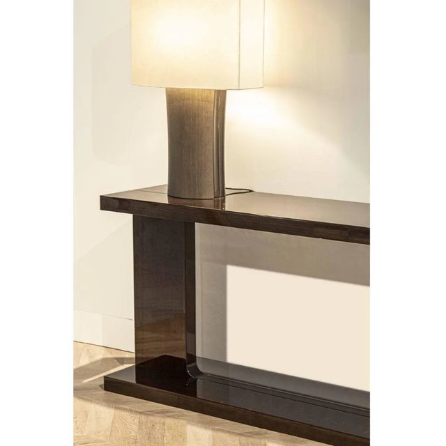 Contemporary Oak Majong Console Table by LK Edition For Sale - Image 3 of 5